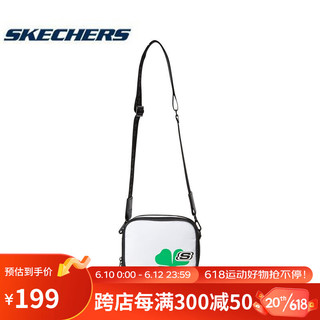 斯凯奇Skechers2023夏季情侣款时尚百搭单肩包潮流斜挎包 L223U013-0074 棉花糖白 均码