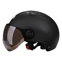 戈凡电动电瓶车头盔夏季防晒安全骑行四季通用男女士半盔夏天安全帽 亚黑303成人夏季