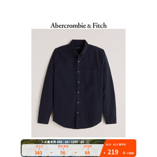 Abercrombie & Fitch 男士长袖衬衫 306456-1 海军蓝 XS