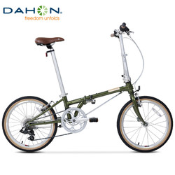 DAHON 大行 20英寸鉻鉬鋼7變速折疊自行車成人男女式學生復古單車D7