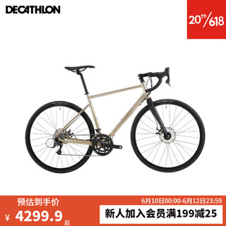 DECATHLON 迪卡侬 RC500 V2竞速训练公路自行车铝碳复合长途碟刹OVB1 荧光靓橙 L