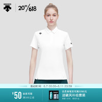 DESCENTE迪桑特 WOMENS RUNNING系列 女子 短袖POLO衫D3292RPS07C WT-白色 M(165/84A)