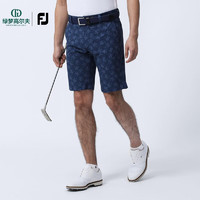 Footjoy夏季新款高尔夫服装男装短裤休闲运动透气golf舒适男士速干中裤 80517深蓝印花 S