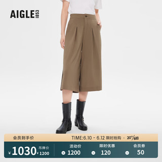 AIGLE艾高2023年夏季新品女士UPF40+防紫外线DFT速干吸湿排汗短裤裤装 卡布棕 AI225 36(160/70A)