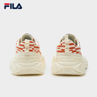 斐乐（FILA）FILA斐乐FOSSO情侣鞋2023厚底帆布鞋女鞋休闲男鞋 火红/斐乐白-FW 39