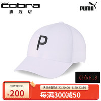 彪马（PUMA） Structured P字刺绣有顶高尔夫球帽 024425 02 白色