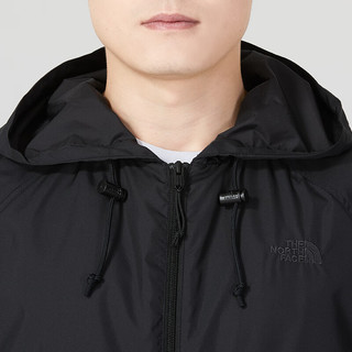 北面（The North Face）冲锋衣男夹克春夏款户外运动服徒步连帽登山服透气防风防泼水外套 JK3/黑色 S