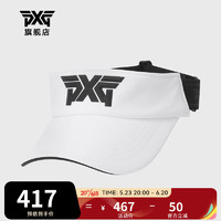 PXG高尔夫球帽男士无顶帽 23 ESSENTIAL LOGO VISOR遮阳防晒透气球帽 PHPCU950101 白色