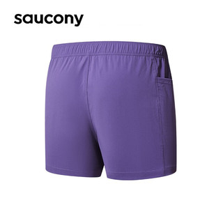 Saucony索康尼运动短裤女裤23夏季新款跑步短裤梭织运动裤透气短裤子 烟雾紫-2 L（170/76A）