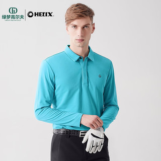 HELIX 喜力克斯 高尔夫服装新款男士舒适透气长袖polo衫golf运动上衣 H60240黑色 L