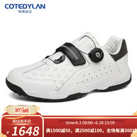 科特迪兰（COTEDYLAN）品牌2023新款高尔夫男鞋防滑运动鞋旋转纽扣防水户外高尔夫球鞋女 白色 38