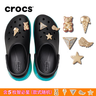 crocs卡骆驰2023新款经典光轮洞洞鞋男鞋女鞋户外休闲鞋207988 黑/彩色-0C4 37/38(230mm)