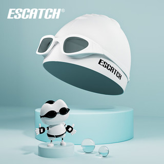 ESCATCH泳镜高清防水防雾大框男女专业游泳眼镜泳帽儿童游泳装备 YJ2白色 550