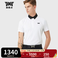 PXG高尔夫服装男士T恤夏季新款golf运动透气速干短袖进口修身polo衫 PGFPM220201 白色 XL