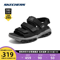 斯凯奇Skechers溯溪鞋男凉鞋机能210444 黑色/BLK 41