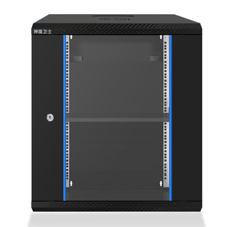 神盾卫士SDWS 网络服务器机柜0.6米12U高550宽400深弱电监控后开壁挂玻璃门小型机柜SDB0612
