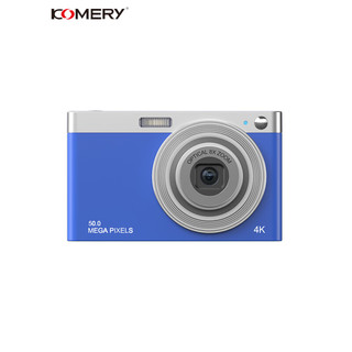 komery 全新学生数码相机入门级CCD高清校园卡片机随身小型旅游自拍vlog相机光学8倍变焦CDF9蓝色