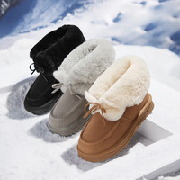 BeLLE 百丽 雪地靴22冬季靴子女新款棉鞋毛毛鞋加绒保暖短靴B1064DZ2