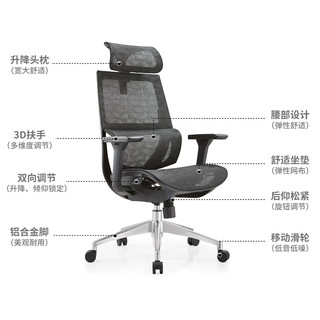 欧耐德 高级办公电脑椅透气舒适人体工学转椅子线控版