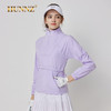 HUNNZ品牌高尔夫服装女夏季防晒外套户外运动风衣立领高尔夫球服装 紫色 L