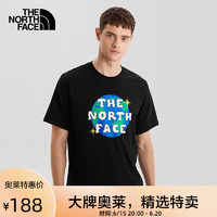 北面（The North Face）北面短袖T恤男户外舒适防泼水夏季上新7WDZ JK3/黑色 M/170