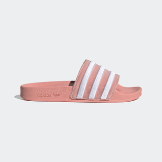 adidas阿迪达斯官方三叶草ADILETTE W男女休闲舒适拖鞋 粉/白 48.5(300mm)