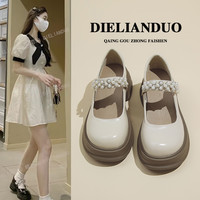 蝶恋朵 玛丽珍女鞋2023新款鞋子夏季法式厚底乐福鞋百搭单鞋英伦风小皮鞋