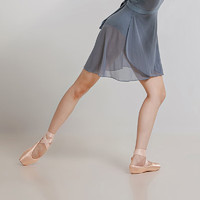 三沙（sansha）芭蕾舞短裙 弹力网纱练功裙 半身裙 一片式系带裙子 月光蓝 均码