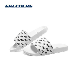 SKECHERS 斯凯奇 2023年夏季运动拖鞋女凉拖8730085 白色/黑色/WBK 40