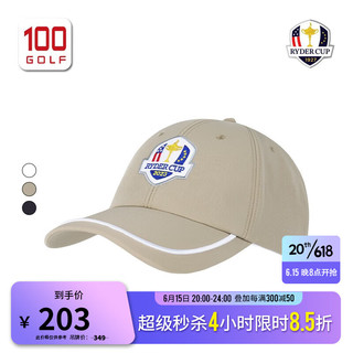 RYDER CUP莱德杯高尔夫球帽男23夏季新品透气可调节运动遮阳帽子男 卡其色 均码