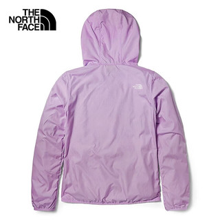 The North Face北面皮肤衣女春夏款户外连帽运动服徒步登山防风夹克透气轻薄外套 HCP/紫色/建议拍大一码 M