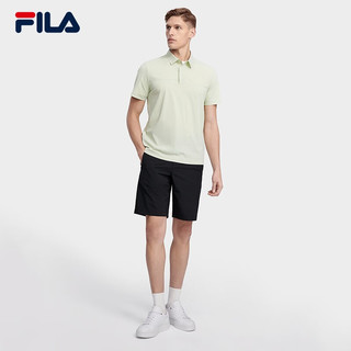 斐乐（FILA）短袖POLO衫男2023夏简约商务休闲上衣男装 浅菁绿-LG 170/92A/M