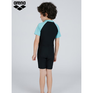 阿瑞娜（arena）2023游泳衣儿童男女童短袖连体泳衣儿童防晒服 绿色(GRN) 115-125(6-7岁)