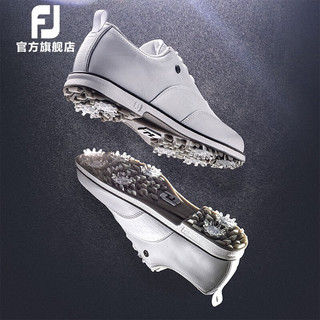 Footjoy高尔夫球鞋女鞋 FJ Premiere新款女士golf可拆卸流苏款有钉鞋防滑 白黑99040 36.5