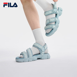 斐乐（FILA）官方FLUID SANDAL女鞋凉鞋2023夏新款运动凉拖猫爪凉鞋 朦胧蓝-MB 38.5