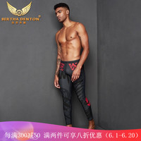 伯莎丹顿(BERTHA DENTON)九分泳裤男长款速干保暖时尚潜水裤防晒游泳裤游泳装备 随笔涂鸦 F4053 L(适体重118-137斤)