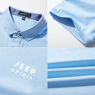 JEEP SPIRITPolo衫男夏季短袖轻薄透气简约纯色百搭男士夏季休闲上衣 HX0510 黑色 M