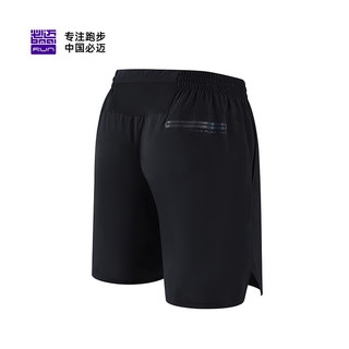 必迈（bmai）2023新男士运动跑步训练3.5寸轻量速干透气舒适休闲运动短裤透气 骑士黑-男 M