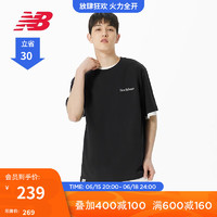 NEW BALANCE NB官方23新款男款夏季简约百搭透气舒适运动短袖T恤 BK 5ED25433 2XL