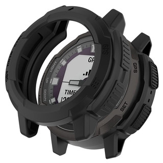 KMaxAI 开美智 佳明运动手表Instinct Crossover表盘保护套 硅胶保护壳 手表边框软胶套 黑色