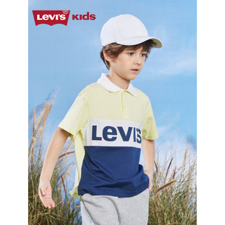 Levi's李维斯童装男童Polo衫2023夏季新款儿童短袖透中大童气上衣 星空绿 160/76(L)