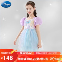 迪士尼（Disney）女童连衣裙儿童爱莎公主网纱女孩裙子礼服裙 232Q022紫色 140cm