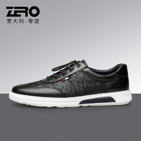 ZERO 零度男鞋夏季新款日常休闲皮鞋真皮薄款时尚板鞋
