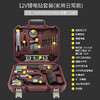 爱瑞德德国品质工具箱套装家用五金 多功能家庭维修充电钻电工组套木工 12V锂电钻套装(日常家用款