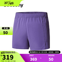 Saucony索康尼运动短裤女裤23夏季新款跑步短裤梭织运动裤透气短裤子 烟雾紫-2 XL（175/80A）