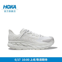 HOKA ONE ONE男女款克利夫顿LS运动休闲鞋Clifton LS精致鞋面 白色 / 云雾灰 41/260mm