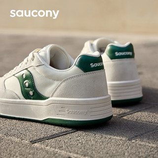 Saucony明星同款索康尼CROSS JZ板鞋男女低帮夏季透气百搭休闲运动鞋男子 米绿 38