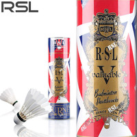 亚狮龙(RSL) 羽毛球 鹅毛球6只装/桶 耐打飞行稳定 比赛训练用球 RSL-Valuable(一筒6只装) 76速