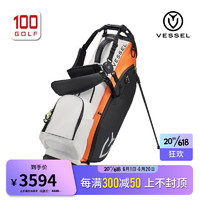 VESSEL高尔夫球包23新品时尚多功能舒适便携式耐用支架包 白/橙