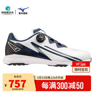 MIZUNO美津浓高尔夫球鞋男新款NEXLITE系列 BOA旋钮防水防滑运动鞋轻量 51GM233514 42（260）